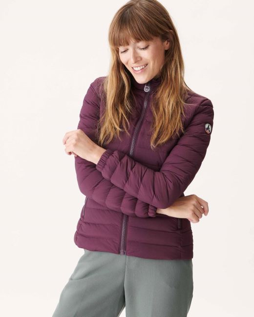 Lightweight Down Jacket Aubergine Jade Jott