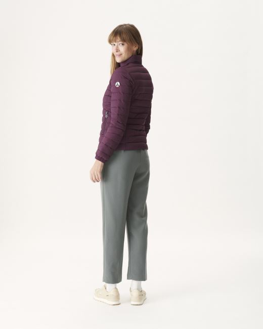 Lightweight Down Jacket Aubergine Jade Jott