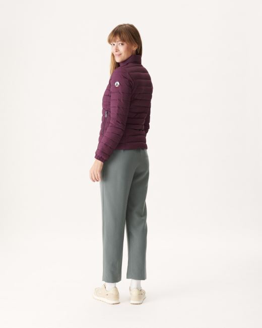 Lightweight Down Jacket Aubergine Jade Jott