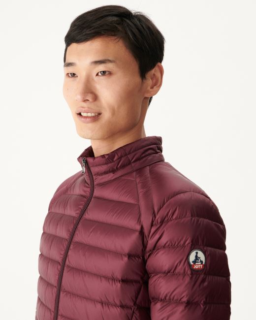 Lightweight Down Jacket Aubergine Mat Jott
