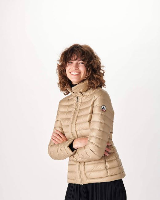Lightweight Down Jacket Beige Anna Jott