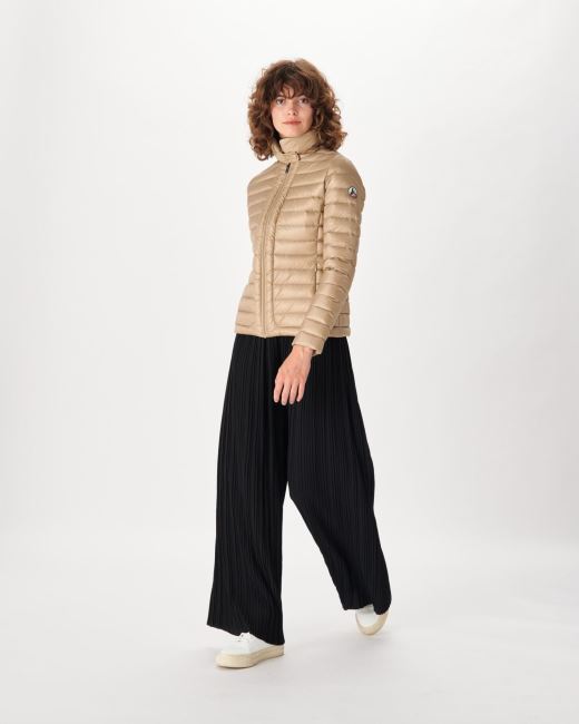Lightweight Down Jacket Beige Anna Jott