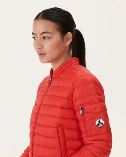 Lightweight Down Jacket Fire Red Emmy Jott