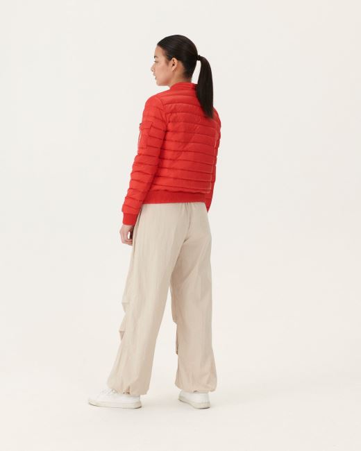 Lightweight Down Jacket Fire Red Emmy Jott