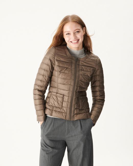 Lightweight Down Jacket Taupe Douda Jott
