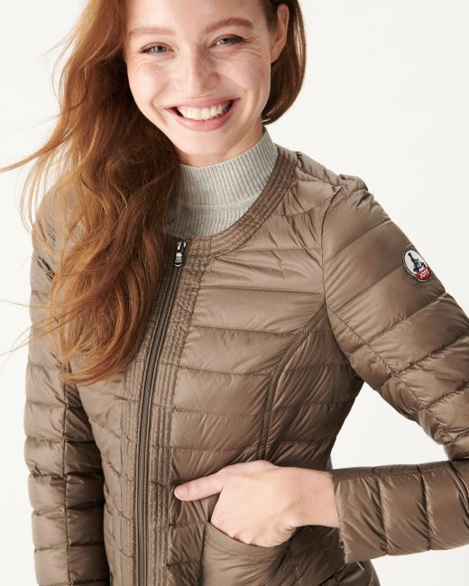 Lightweight Down Jacket Taupe Douda Jott