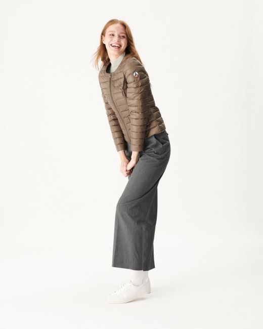 Lightweight Down Jacket Taupe Douda Jott