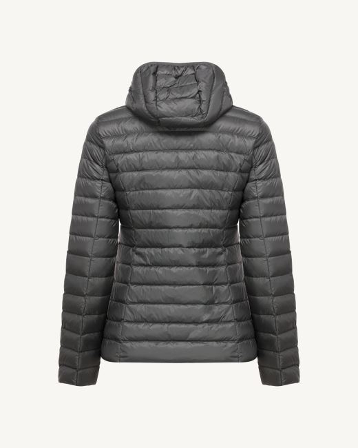 Lightweight Hooded Down Jacket Anthracite Cloe Jott
