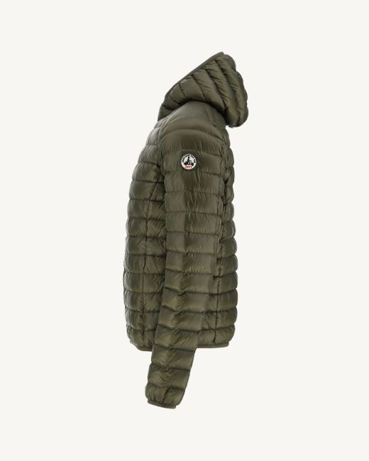 Lightweight Hooded Down Jacket Army Nico Jott