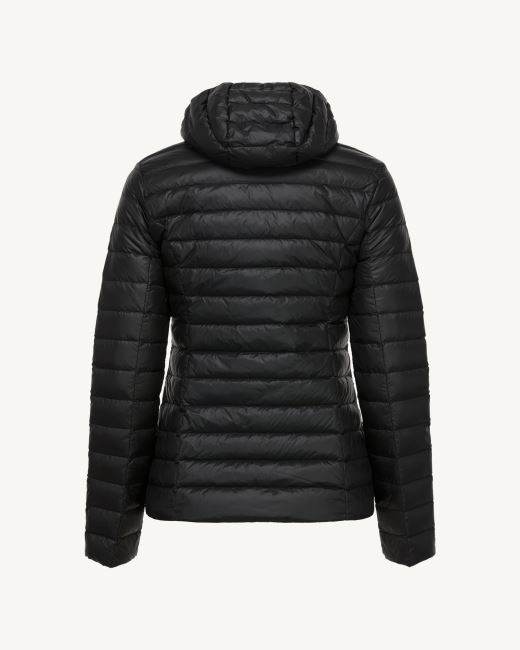 Lightweight Hooded Down Jacket Black Cloe Jott