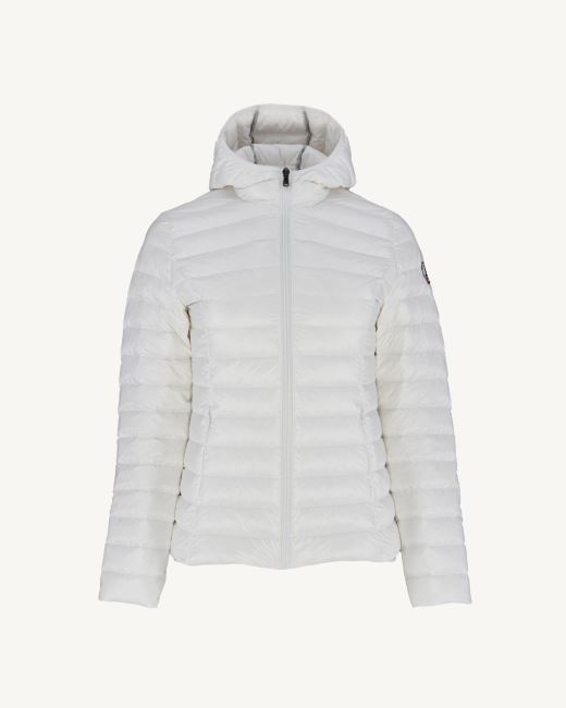 Lightweight Hooded Down Jacket Blanc Cloe Jott