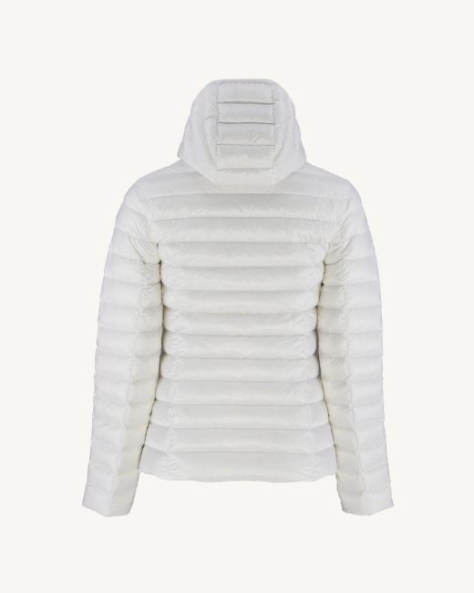 Lightweight Hooded Down Jacket Blanc Cloe Jott