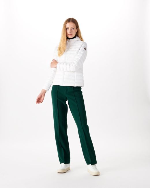 Lightweight Hooded Down Jacket Blanc Cloe Jott