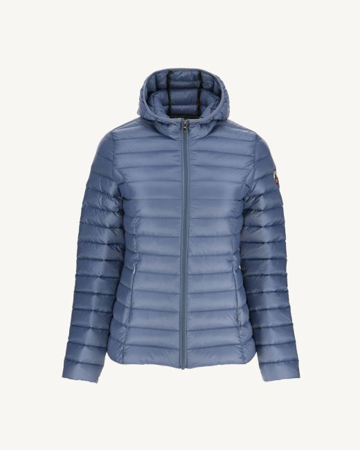 Lightweight Hooded Down Jacket Blue Delave Cloe Jott
