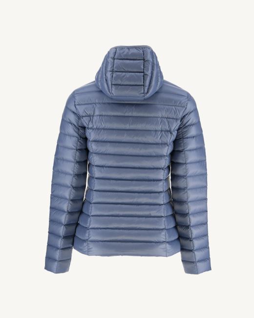 Lightweight Hooded Down Jacket Blue Delave Cloe Jott