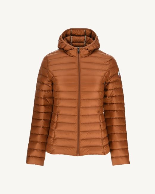 Lightweight Hooded Down Jacket Caramel Cloe Jott