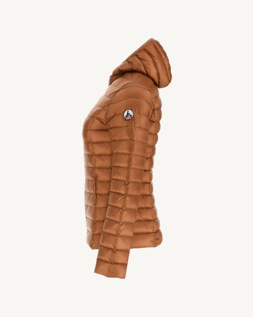 Lightweight Hooded Down Jacket Caramel Cloe Jott