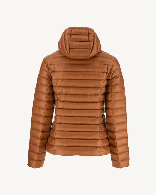 Lightweight Hooded Down Jacket Caramel Cloe Jott