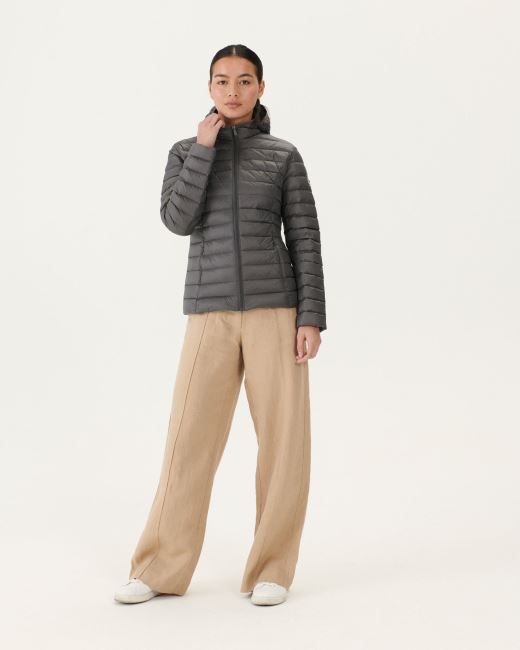 Lightweight Hooded Down Jacket Jott Anthracite Cloe