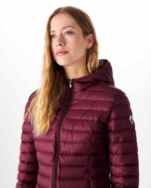 Lightweight Hooded Down Jacket Jott Aubergine Cloe