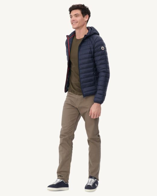 Lightweight Hooded Down Jacket Marine Nico Jott