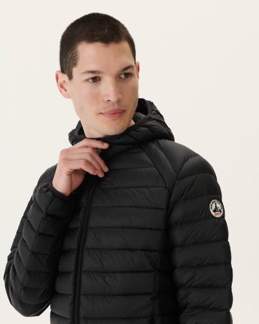 Lightweight Hooded Down Jacket Noir Nico Jott
