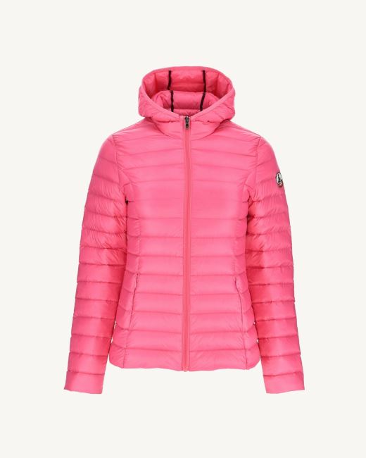 Lightweight Hooded Down Jacket Pink Cloe Jott