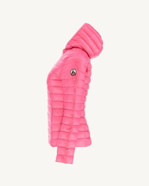 Lightweight Hooded Down Jacket Pink Cloe Jott