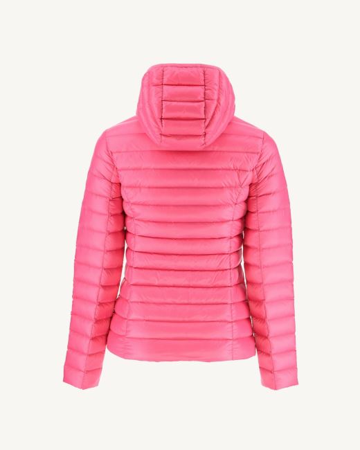 Lightweight Hooded Down Jacket Pink Cloe Jott