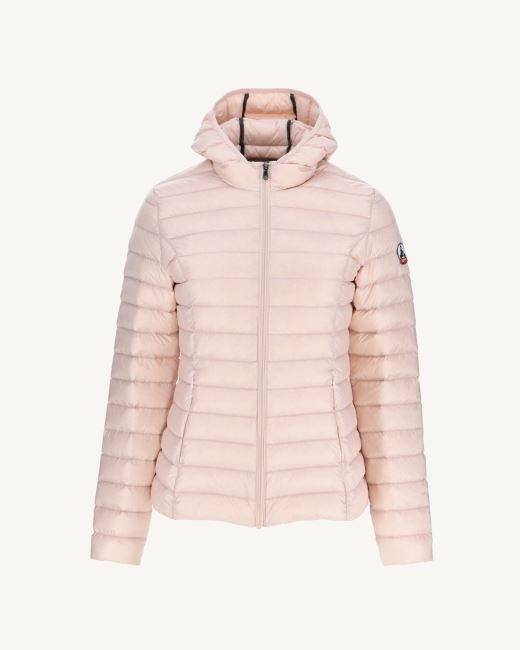 Lightweight Hooded Down Jacket Rose Pale Cloe Jott
