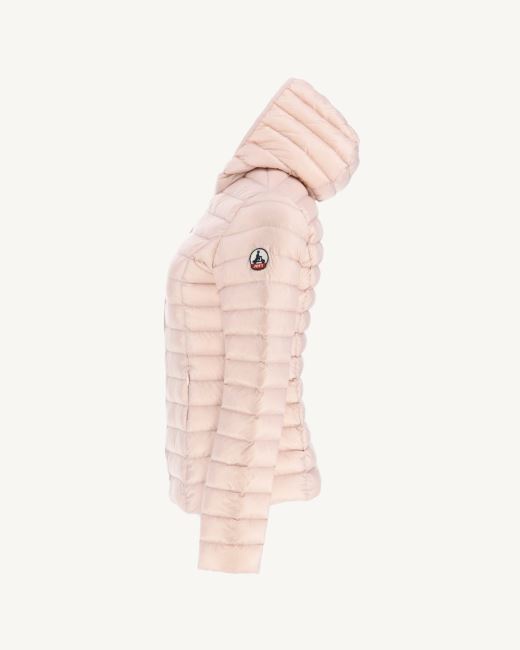 Lightweight Hooded Down Jacket Rose Pale Cloe Jott