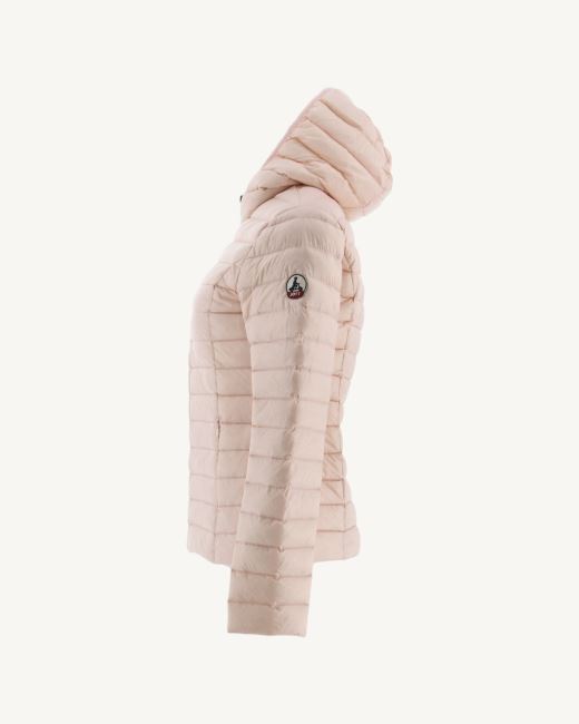 Lightweight Hooded Down Jacket Soft Pink Cloe Jott
