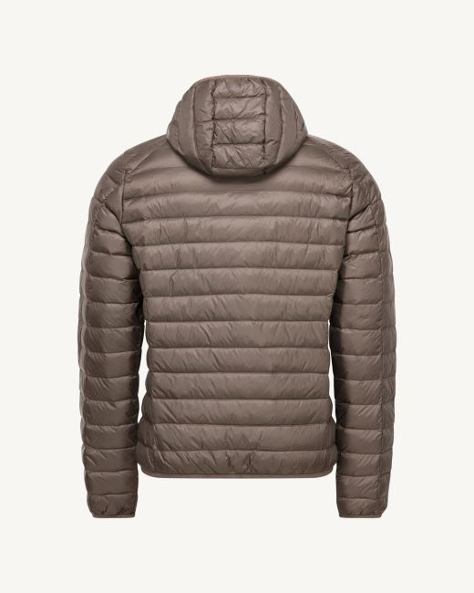 Lightweight Hooded Down Jacket Taupe Nico Jott
