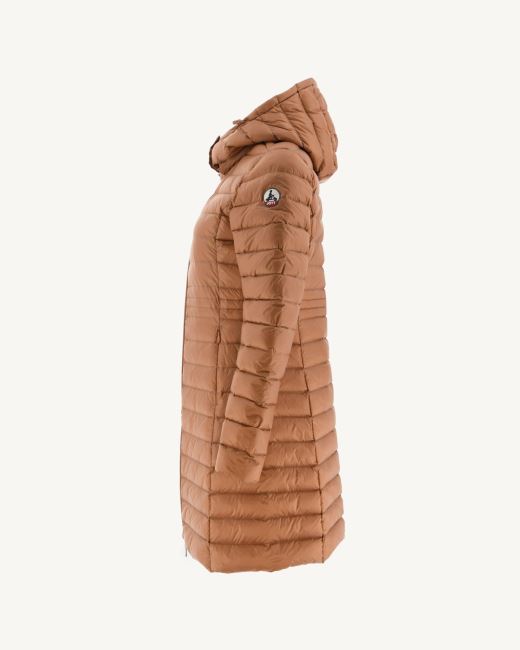 Long Hooded Down Jacket Camel Vero Jott