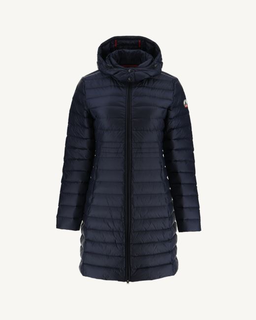 Long Hooded Down Jacket Marine Vero Jott