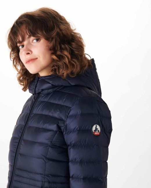 Long Hooded Down Jacket Marine Vero Jott