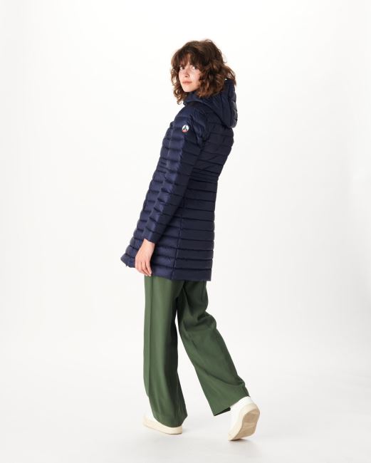 Long Hooded Down Jacket Marine Vero Jott