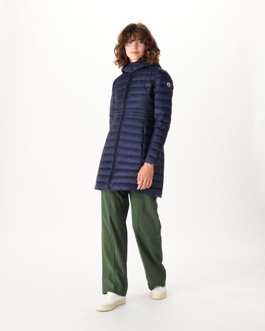 Long Hooded Down Jacket Marine Vero Jott
