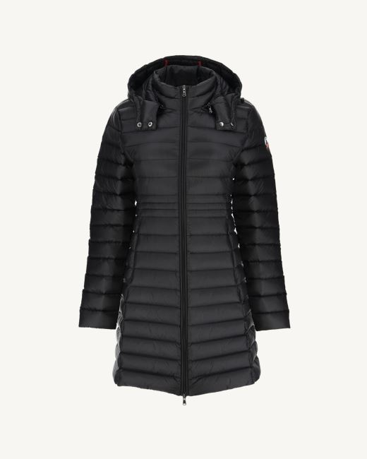 Long Hooded Down Jacket Noir Vero Jott