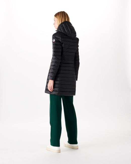 Long Hooded Down Jacket Noir Vero Jott