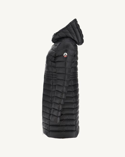 Long Hooded Down Jacket Noir Vero Jott