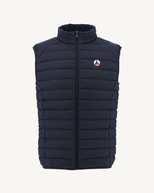 Navy Arafo Stretch Sleeveless Puffer Jacket Jott
