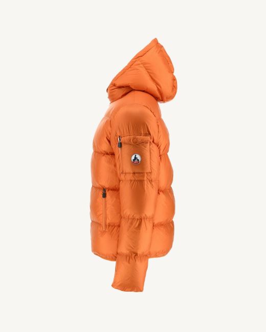 Orange Extreme Cold Hooded Down Jacket Java Jott