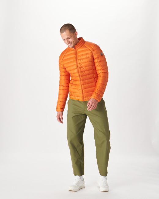 Orange Lightweight Down Jacket Mat Jott