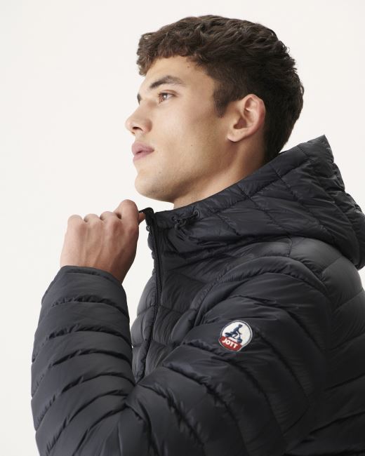 Print Militaire/Noir Reversible Light Down Jacket Amsterdam Jott