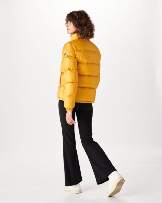 Quilted Down Jacket Mustard Yellow Cardiff Jott