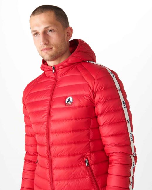 Red Hooded Down Jacket Colin Jott