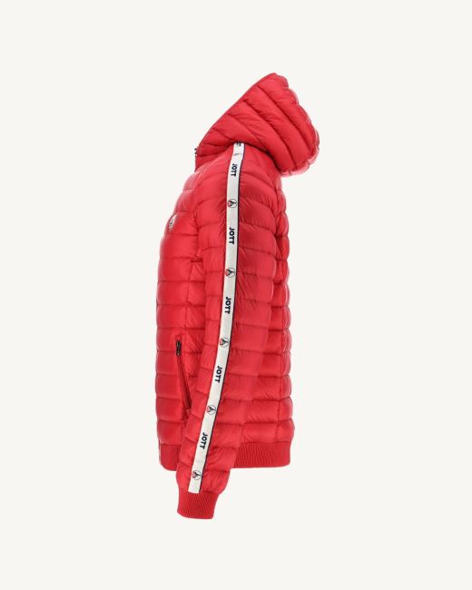 Red Hooded Down Jacket Colin Jott
