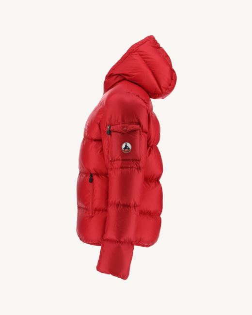 Red Hooded Down Jacket Java Jott