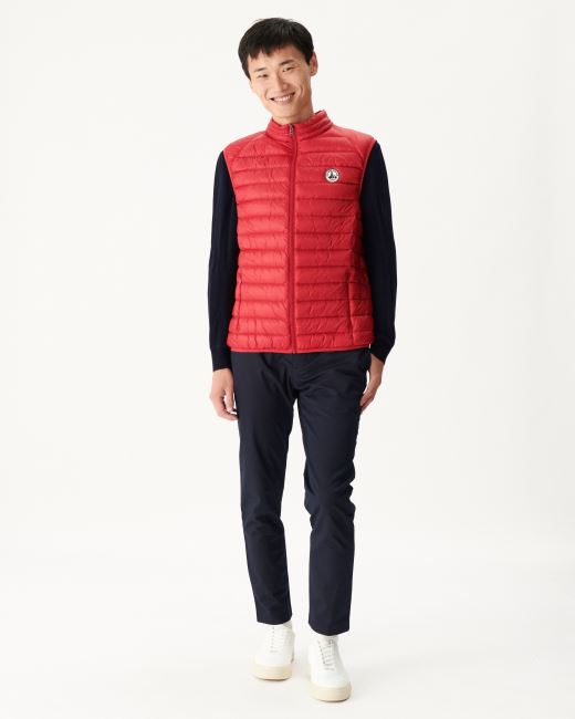 Red Sleeveless Down Jacket Tom Jott